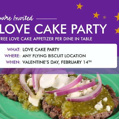 Flying Biscuit Park Road Valentine's Day Love Cake Party