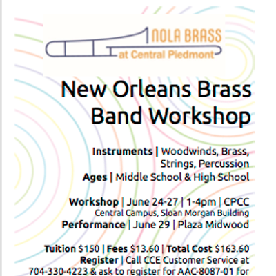 CPCC Youth NOLA Brass Workshop