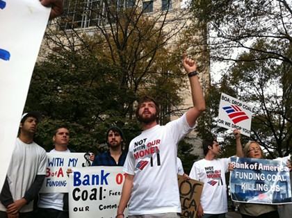 11/15/11: B of A protest. Charlotte R.A.N., Greenpeace, OccupyCLT