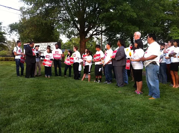 About 50 showed up for Latin American Coalition vigil