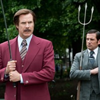 ACTION NEWS: Ron (Will Ferrell) and Brick (Steve Carell) prepare for battle in Anchorman 2: The Legend Continues. (Photo: Paramount)