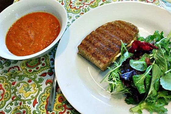 Add a goat cheese panini and a green salad to complete your meal.