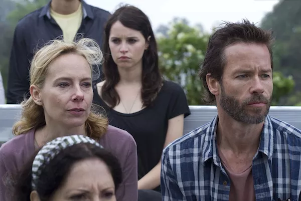 Amy Ryan, Felicity Jones and Guy Pearce in Breathe In