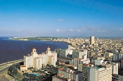 An aerial view of the Havana skyline.