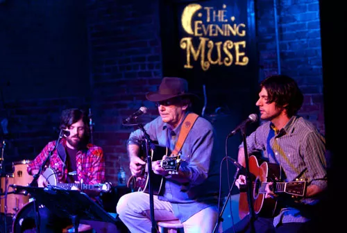 Avett brothers Seth and Scott returned to smaller stages, joining their father, Jim, at his album release show at the Evening Muse on Feb. 26, 2012.