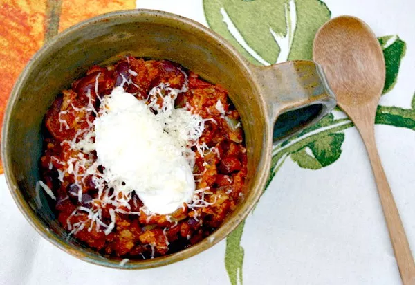 Chili with ground turkey and pumpkin