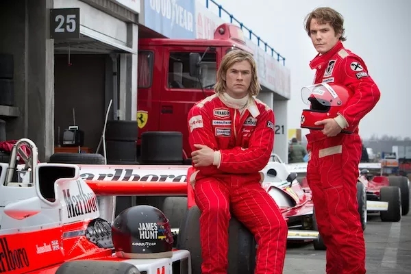 Chris Hemsworth and Daniel Brühl in Rush. (Photo: Universal) - FOX SEARCHLIGHT