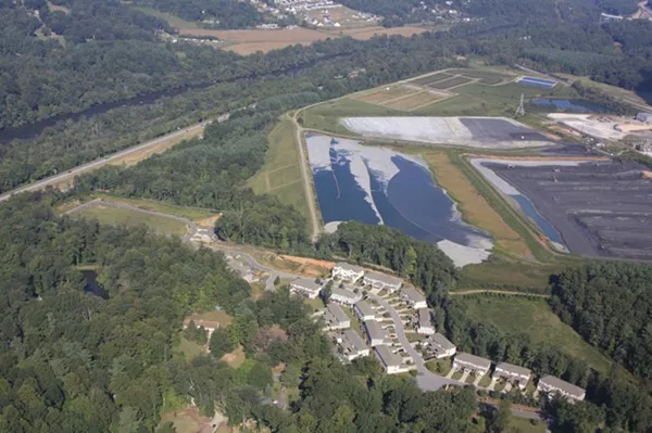 Coal ash ponds near Asheville