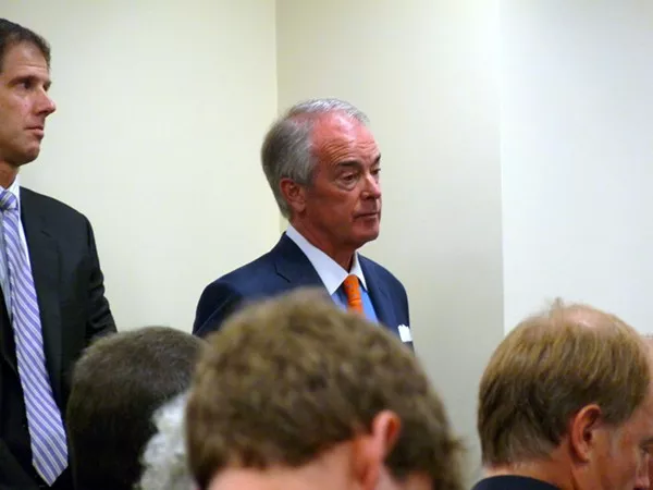 Duke Energys CEO, Jim Rogers is in the house ... and looking thrilled to be here.