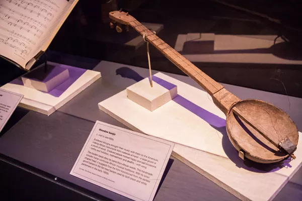 Enslaved Africans brought their music with them to the Americas, making African instruments from materials at hand - a large gourd or a chunk of wood.  - JOE MARTIN