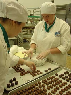 MELINDA LAW - EXPERIMENT IN DELICIOUSNESS: Sorting chocolates in Charlotte's richest lab.