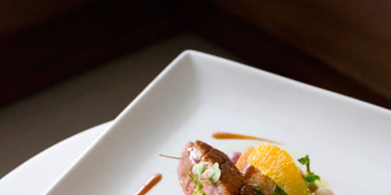 Featured Dish: Modern Duck a l'Orange at Lumiere