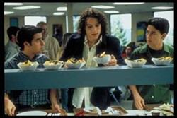 DISNEY - FOOD FOR THOUGHT: David Krumholtz, Heath Ledger and Joseph-Gordon Levitt in 10 Things I Hate About You.