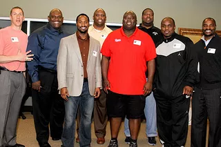 Former NFL players at Charlotte Super Food Bowl 2013