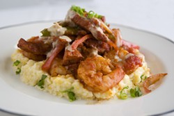 ANGUS LAMOND - GRITTY GOODNESS: Shrimp and grits entree