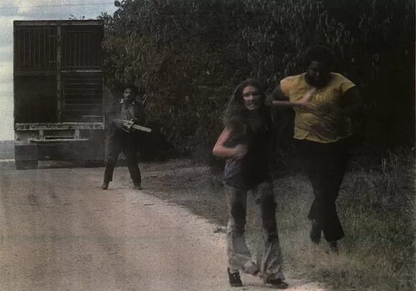 Gunnar Hansen, Marilyn Burns and Ed Guinn