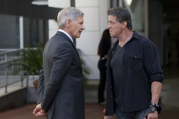 Harrison Ford and Sylvester Stallone in The Expendables 3 (Photo: Lionsgate)