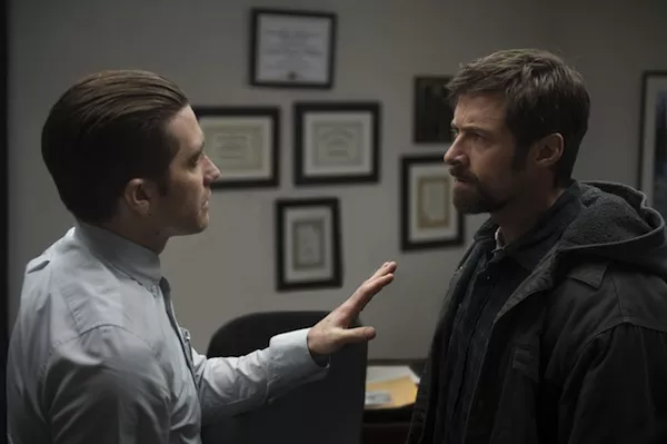 Jake Gyllenhaal and Hugh Jackman in Prisoners (Photo: Warner Bros.)