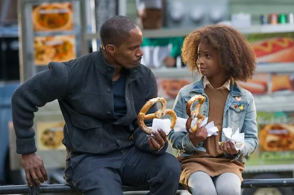 Jamie Foxx and Quvenzhan&eacute; Wallis in Annie (Photo: Sony)