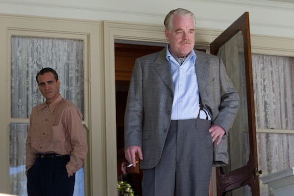 Joaquin Phoenix (left) and Philip Seymour Hoffman in The Master (Photo: The Weinstein Co.)