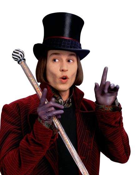 Johnny Depp, who will play the Mad Hatter in Tim Burton's next film, played a different type of mad hatter in Burton's Charlie and the Chocolate Factory