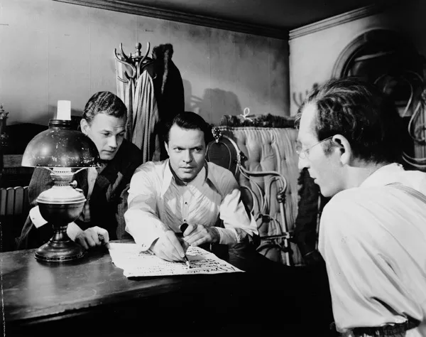 Joseph Cotten, Orson Welles and Everett Sloane in Citizen Kane