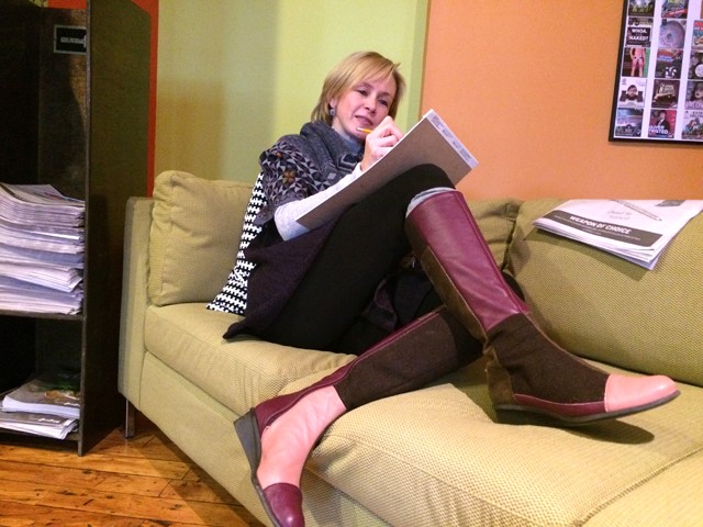 Kathie Collins discovers poetry in our office.