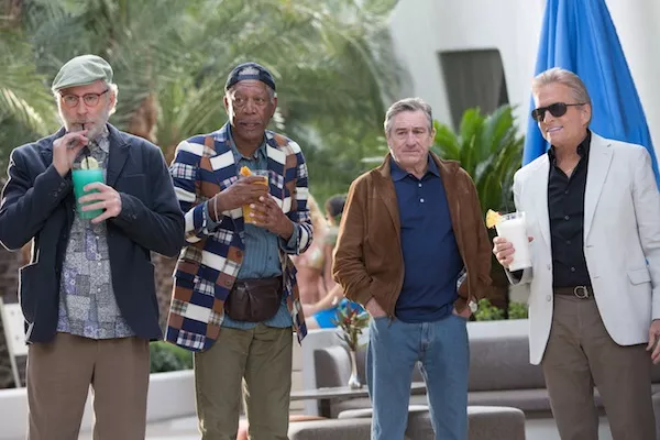 Kevin Kline, Morgan Freeman, Robert De Niro and Michael Douglas in Last Vegas (Photo: Chuck Zlotnick / CBS Films)