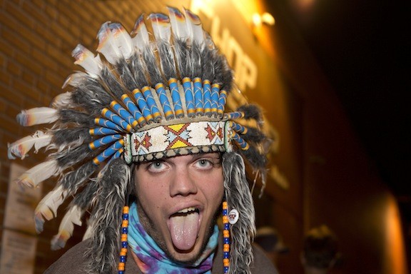 Kyle Buffkin, who is 50 percent Native American, attended the Pow Wow on May 23, 2014.