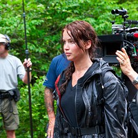 LET THE GAMES BEGIN: Jennifer Lawrence on the set of The Hunger Games