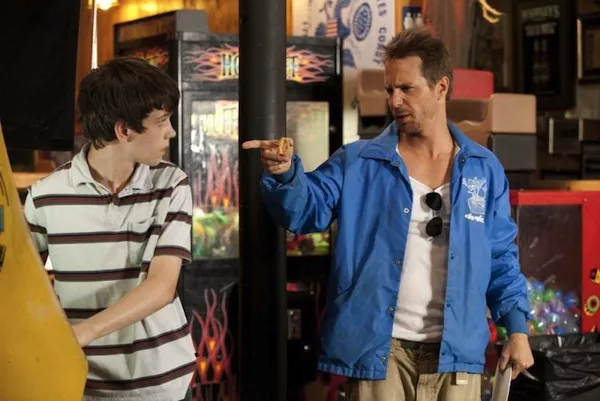 Liam James and Sam Rockwell in The Way, Way Back (Photo: Fox)