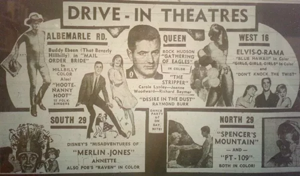 Local drive-In theaters were showing movies with Rock Hudson and Elvis Presley on May 11, 1964.