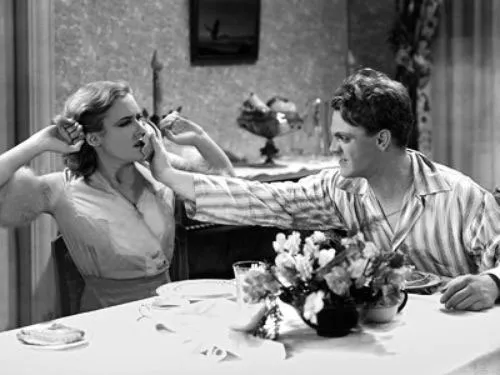 Mae Clarke and James Cagney in The Public Enemy (Photo: Warner Bros.)