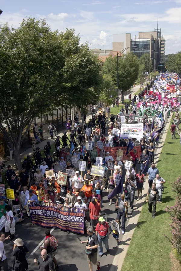 March on Wall Street South. By our estimation, a shitload of people showed up.