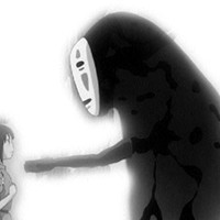 MATERIAL GIRL Human child Chihiro meets the ethereal No-Face in Spirited Away (Photo: Disney)