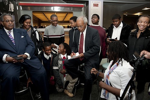 McCain, left, and the other surviving members of the Greensboro Four at an event in 2010.