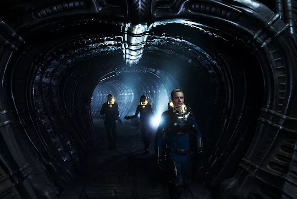 Michael Fassbender (front) in Prometheus (Photo: Fox)