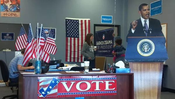 'Obama' standing guard