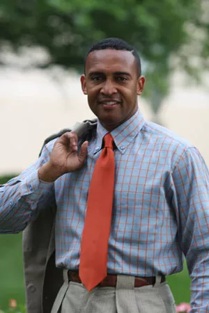 Patrick Cannon sporting his beloved orange tie in 2010. - JASIATIC