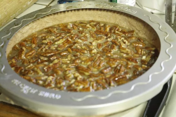 Pecan Pie with Crust Shield