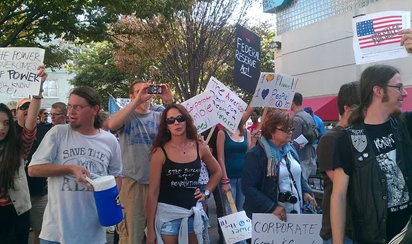 Protestors on Sat., Oct. 8, 2011