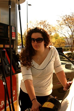 JASIATIC - PUMP IT UP: Despite the high gas prices, Lindsay Silliman doesn't plan to use public transportation.