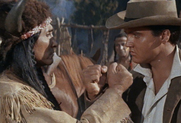 Rudolph Acosta and Elvis Presley in Flaming Star (Photo: Twilight Time)