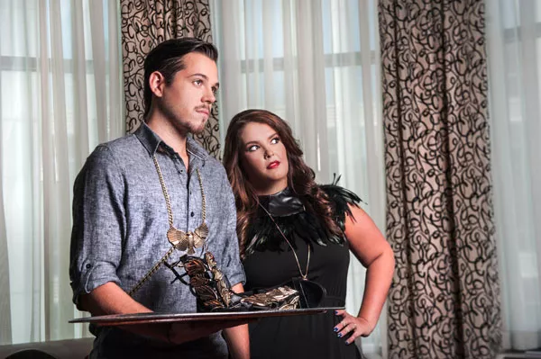 Ryan Philemon and Erica Arcilesi - PHOTO: JUSTIN DRISCOLL. MAKEUP: GREGORY LAWRENCE. RYAN'S HAIR: EMILY HOBDAY. LOCATION: HOLIDAY INN CENTER CITY