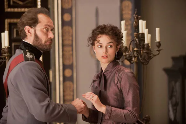 SCENE FROM A MARRIAGE: Karenin (Jude Law) and Anna (Keira Knightley) in Anna Karenina (Photo: Focus Features)