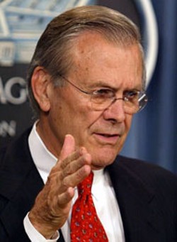 ALEX WONG/GETTY IMAGES - Secretary of Defense Donald Rumsfeld