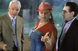 STRAIGHT-TRIPPIN' STARS Steve Martin, Queen - Latifah and Eugene Levy raise laughs in Bringing - Down the House -  -
