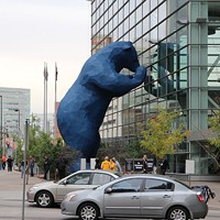 The bear statue outside Denver's convention center