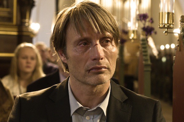 THE HAUNTING, HUNTED KIND: Innocent Lucas (Mads Mikkelsen) finds himself persecuted in The Hunt. (Photo: Magnolia)