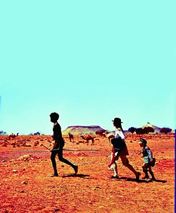 COURTESY OF THE CRITERION COLLECTION - THE INCREDIBLE JOURNEY: David Gulpilil, Jenny Agutter and Lucien John in Walkabout.